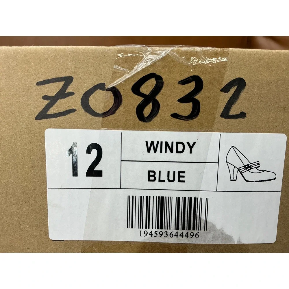 Journee Collection Windy Pump Womens 12 Blue Excellent Croc Mary Jane Heel
